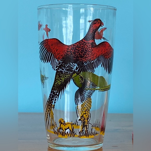 Mid-Century Hazel Atlas Pheasant Cocktail Shaker with Original Lid - Picture 6 of 12